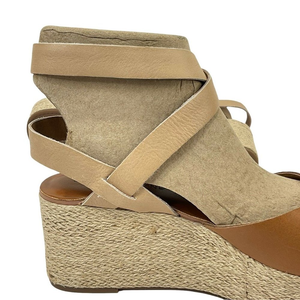 Lucky Brand Shoes Women’s Sz 9.5 Ginny Platform Espadrille Sandal Caramel New - Picture 9 of 10